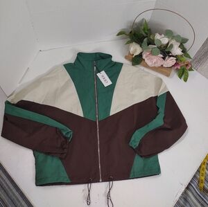 Cider Green Jacket with Zip Detail